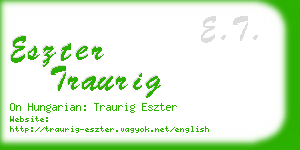 eszter traurig business card